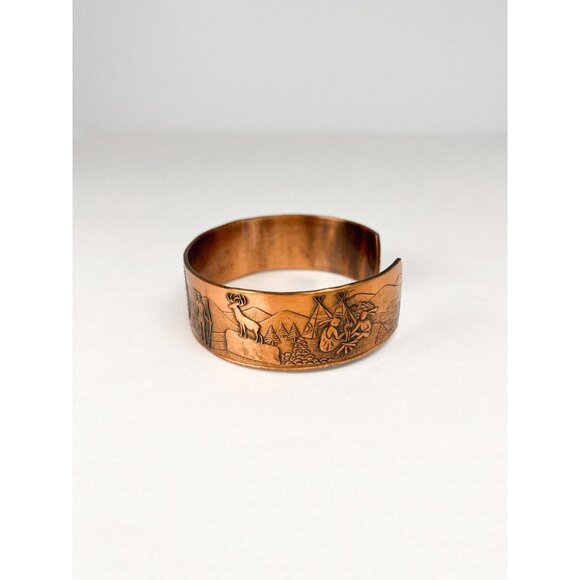 Vintage copper Native American Cuff - Picture 3 of 7